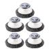 Jbnmvc 5Pcs Stainless Steel Scrubber with Handle Heavy Duty Dish Scrubber Cleaning Brush for Pots Pans Reusable