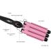 3 Barrel Curling Iron Wand - Adjustable Temperature Ceramic Hair Curler & Waver - 22mm Pink - International Shipping - Buy Online on GoSupps.com