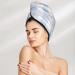 Blue Checkboard Microfiber Hair Towel - Super Absorbent Wrap for Women | Quick Dry Coral Velvet Cap for Long Curly & Thick Hair - Buy Online on GoSupps.com