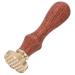 Outanaya 1pc Dispensing Plate Tool Retro Sealing Stamp Espresso Tool Vintage Envelopes Hotfix Wooden Handle 1 count (Pack of 1) Golden