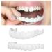 Flipped warm 2 pairs of teeth for plug in veneers fake teeth at the top and bottom immediate veneers of course denture cosmetic dentures for bad teeth