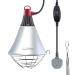 Luxvista Poultry Heat Lamp 2 Mode Switch Adjustable with 2M Wire and 2M Suspension Chain 250W Max Infrared Heat Lamp Holder Perfect for Brooding Chicks Kennel (No Bulb) E27 Poultry Heat Lamp Infrared