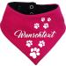 Both-sided multicolor dogs turning cloth (FB: pink navy) (Gr.2- HU 31-35 cm) with your desired text size 2- neck circumference 31- 35 cm pink navy blue