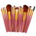 18PCS Professional Makeup Brush Set - Essential Cosmetic Brushes for Home Use - Red - Buy Online on GoSupps.com