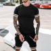 Men's Tie Dye Basketball Sport Set - Black Short Sleeve Shirt and Shorts Set - Small - Buy Online on GoSupps.com