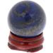 30mm Natural Lapis Lazuli Gemstone Sphere Crystal Ball + Stand Blue - Buy Online on GoSupps.com
