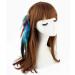 Handmade Peacock Feather Hippie Hair Extension Headband Bohemia Feather Hair Clips Comb with Bead Women Hairpin Headdress DIY Accessories - Buy Online on GoSupps.com