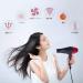 Professional Salon Hair Dryer Low Noise Faster Drying Hair Blow Dryer Cool Shot Button 2 Speed 3 Heat Settings (Red 2100W) - Buy Online on GoSupps.com