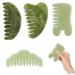 Natural Jade Gua Sha Comb Set - 4 Pcs Scalp Massager for Stress Relief | Smooth Jade Kamm for Head Face Hand & Leg Gifts - Buy Online on GoSupps.com