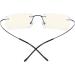 CessBlu Blue Light Blocking Glasses for Men & Women - Titanium Rimless Computer Readers Anti UV Rays Bendable Black 0.0x - Buy Online on GoSupps.com