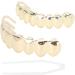 Hip Hop Teeth Set - Golden Alloy Braces for Halloween Festival Party - Protect & Decorate Your Smile - Buy Online on GoSupps.com