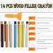 Crayon Furniture Floor Repair Kit Wood Filler - 14 Colors+1 Scraper - Floor & Furniture Cracks Repair Kit for Scratches  Nail Hole  Wood Floors  Tables  Desks  Carpenters  Bedposts - Buy Online on GoSupps.com