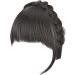 Bangs Hair Clip Natural Looking Braided Headband with Bangs Synthetic Headband Bangs Hair Topper for Women Girls (Black Brown) Brown Black - Buy Online on GoSupps.com