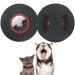 AirTag Dog Cat Collar Holder, 2 Size (1.0 & 5/8 inch) in One Design Fits Large Medium Small Pet Collars, Slide On Air Tag Protective Case Cover Compatible with Apple Airtag GPS Bluetooth Tracker black&black