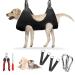 ZVBBON Dog Nail Trimming Hammock, Dog Grooming Hammock for Dog Nail Hammock Breathable Dog Sling for Grooming Hammock for Small Dogs Large Dogs L Black
