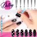 Teenitor Black Nail Art Brushes Set - 15pcs Painting Brushes & 5pcs Dotting Tools for Gel Nails - Professional Design Kit with 2-Way Dotting Pen - Buy Online on GoSupps.com