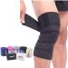 Dexlary Elastic Breathable Knee Wraps Bandage Compression Sleeve Brace Pain Relief Straps Support for Men Women Cross Training WODs, Gym Workout, Fitness & Powerlifting, 1 Pair Black