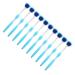 Tongue Cleaner Oral Cleaning Tool Tongue Brush Oral Hygiene Care Silicone Long Handle For Adults (Blue)