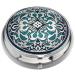 Pill Box (Standard Size) in an Arabesque Design in Blue Color