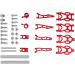 Upper Lower Suspension Arms Easy Installation Replacement Parts RC Suspension Arm Kit Standard Size with Steering Cups for 16101PRO 16102 16103 16201 (Red) - Buy Online on GoSupps.com