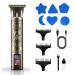 DSP Cordless Men's Beard Trimmer - Zero Gap LED Type-C Quick Charge 7500RPM 3-Speed 4 Combs Skull 91009-skull