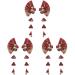 3 Pairs Traditional Japanese Hair Tiaras for Girls Adhesive Clips Hair Barrettes for Women Flower Hair Clips for Women Womens Hair Accessories Hair Decor Hanfu Tassel Cloth Bridek1