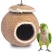 Birdhouse Parakeet Nest Coconut Shell Rope Weave Bird Breeding Nest for Budgie Parakeet Conure Canary Lovebird