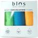Blos Body Exfoliating Towels for Use in shower | Beauty Skin Nylon Bath Cloth Cleaning Sponges for Back and Body Use Wash Rags Dual-Sided Long Scrub Magic Washcloth Pack of 3 (Green)