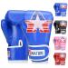 Xnature 4oz 6oz 8oz PU Kids Boxing Gloves,Gift Box Children Kickboxing Sparring Youth Boxing Or Training Gloves Age 5-12 Years for Christmas and Birthday Present With Gift Box Blue Boxing Gloves
