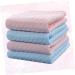 4pcs FRCOLOR Cotton Towel Set | Absorbent Makeup Remover & Facial Washcloths | Bathroom & Bath Supply Accessory | Baby Scarf | Blue - Buy Online on GoSupps.com