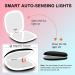 Rechargeable 2-Sided 1X/10X Lighted Magnifying Mirror - 56 LEDs, 3 Colors & Brightness Adjustable, Portable Compact Mirror (Black) - Buy Online on GoSupps.com