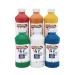 Colorations Washable Tempera Paint  Set of 6 Colors  8 oz. each  Non-Toxic Paint