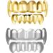 2 Sets Hip Hop Tooth Grill Gold Silver Tooth Cap Brace Top Bottom Tooth Halloween Party Costume Tooth Lock Tooth Grill Decoration Useful - Buy Online on GoSupps.com