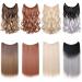 Shop 50cm Orange-Red Silk-Co Wavy Hair Extensions with Rubber Band - Invisible Cord Synthetic Hair for a Natural Look - Perfect for Women - Buy Online on GoSupps.com