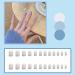 Medium Press on Nails | Full Cover Acrylic Stick on Nails for Women & Girls | French Blue | 1 Count - Buy Online on GoSupps.com