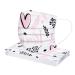 10/50PCS Valentines Day Disposable_Face_Masks Floral Designs for Adults 3 Layer Covers with Nose Wire for Women Men 008-50PCS