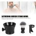 Hushui 3-in-1 Beard Foam Brush with Stand Bowl | Soft Nylon Fast Drying & Hair Residue Removal | Ideal Grooming Tool for Men - Buy Online on GoSupps.com