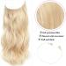 Secret Hair Extensions 12 Inch Bleach Blonde Invisible Wire Synthetic Hair Pieces for Women - Natural Wavy Hair Extension - Buy Online on GoSupps.com