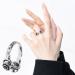 Buy LXUEBAIX Vintage Silver Punk Jewelry - Unique Headphone Shape Distressed Accessory for Men & Women - Buy Online on GoSupps.com