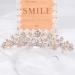 Bridal Rhinestone Crystal Tiara Crown - Rose Gold | Perfect for Wedding, Prom, Birthday, and Pageant Veil Headband - Buy Online on GoSupps.com