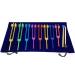 Chakra Tuning Forks Set for Healing, 7 Chakra+1 Soul Purpose Weighted Tuning Forks with Rubber Mallet,Velvet Storage bag, Aluminum Alloy, Multicolour,(126.22 Hz, 136.1 Hz, 141.27 Hz, 172.06 Hz etc) Chakra Tuning Forks Multicolour