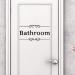 Jiuhong Vinyl Bathroom Wall Decal Sticker for Creative Home Decoration - Removable Cute Door Stickers for Toilet, Laundry Room, Restroom - Buy Online on GoSupps.com