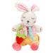 Baby Blankets with Stuffed Animals  Baby Toy Rabbit Design Plush Teething Chewing Doll Teether Polyurethane for Infant