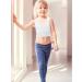 Dance Tank Tops Set of 6 for Girls 11-12 Years | Sleeveless Racerback Crop Tops for Ballet, Gymnastics, and Dancewear in White, Gray, Navy, Green, Black - Buy Online on GoSupps.com