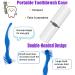 Denture Case Kit with 2 Cups, Brushes, and Portable Box - Travel-Friendly Storage and Cleaning Solution in Blue & Purple - Buy Online on GoSupps.com