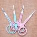 Kitchen Scissors Professional Scissor Manicure for Nails Eyebrow Nose Eyelash Cuticle Scissors Curved Pedicure Makeup Tool (Blue) - Buy Online on GoSupps.com