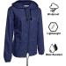 Ronony Womens Lightweight Hooded Rain Jacket - Windbreaker & Functional Softshell Outdoor Coat - Marine Blue - Buy Online on GoSupps.com