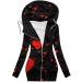oelaio Full Zip Hoodie Women Lightweight Mini Bodycon Sweatshirt Dress Fall Coat Vintage Print Tunic Sweatshirts Jacket Red#36 Medium - Buy Online on GoSupps.com