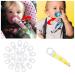 Voarge 12-Piece Silicone Pacifier Chain Set | Soft Transparent Baby Pacifier Holders & Clips for Secure Attachment - Buy Online on GoSupps.com