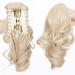 Sego ponytail extension ponytail hair extension braid hair piece hair voluminous wavy like real hair dark blonde mix blonde blonde 110g-12 "(30cm)